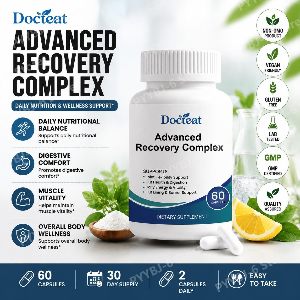 Health Wellness And - Advanced Recovery Complex 60 Capsules with